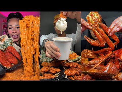 BEST Tiktok ASMR Eating Compilation Seafood Buldak Buldak More