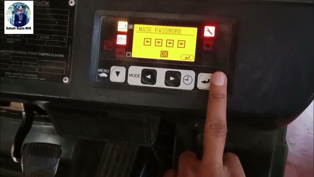 How To Set reset Forklift Password display Entry how-to-set-reset-forklift-password-display-entry