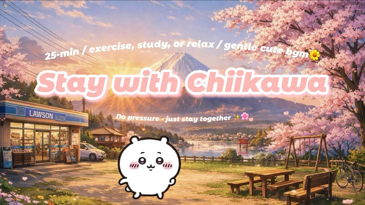 🤍25-MIN Cozy with Me / Chiikawa Time with Cute Playlist 🎧/ いっしょに過ごす✨/ やさしい時間⏳