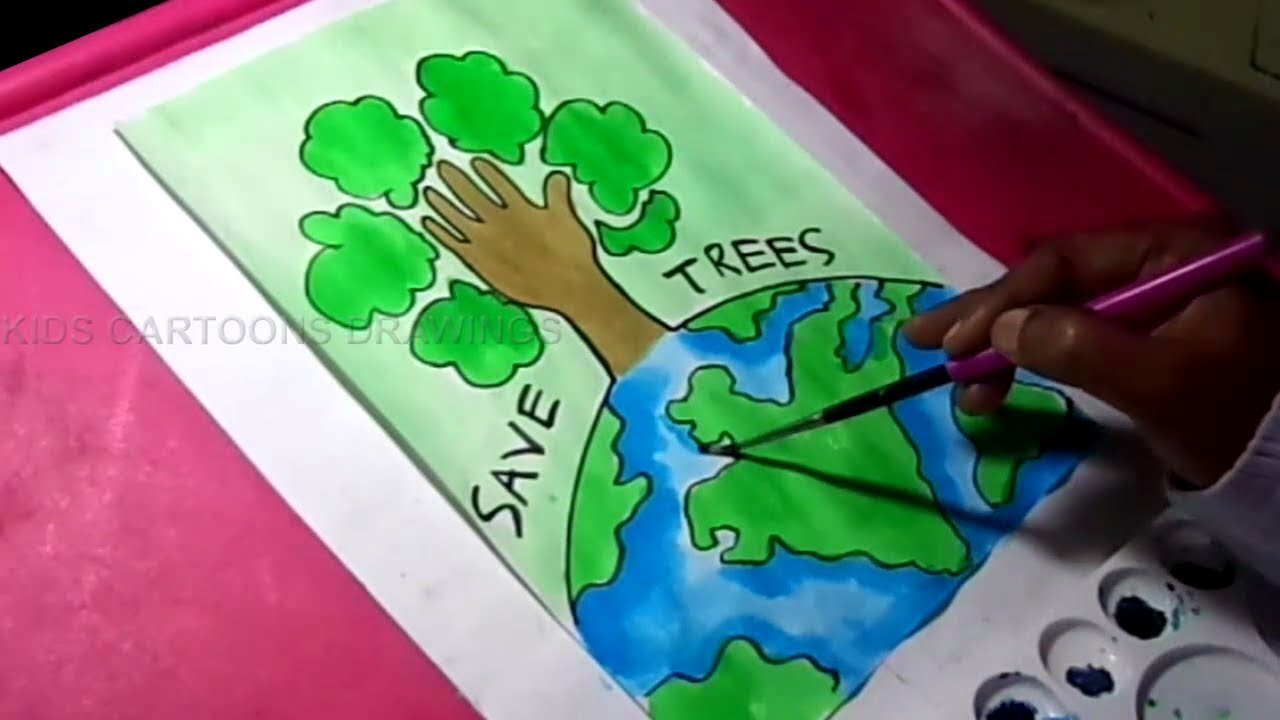 SAVE TREES SAVE EARTH - rez drawings - Drawings & Illustration, Landscapes  & Nature, Other Landscapes & Nature - ArtPal