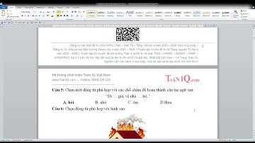 Violympic Tiếng Việt lớp 4 Vòng 5 năm 2025 - 2026 có đáp án