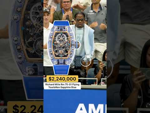 💎 Travis Scott Supports Carlos Alcaraz at US Open Wearing a $2.2M Richard Mille ⌚🎾