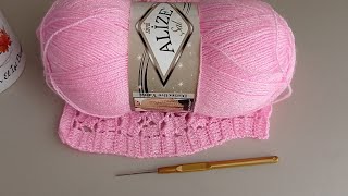 Yapımı Çok Kolay Tığ İşi Örgü Yelek Modeli kol yaka kesimi✅Crochet Knitting✅ tasarım örgü modeli