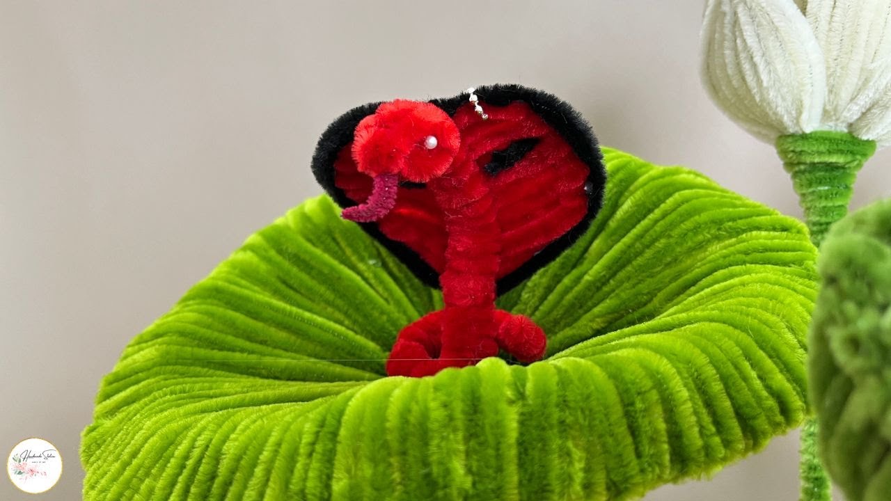 🐛Tutorial DIY Animals 🐛How to make one Cobra with Pipe Cleaner ( Fuzzy Wire ) | hmstation
