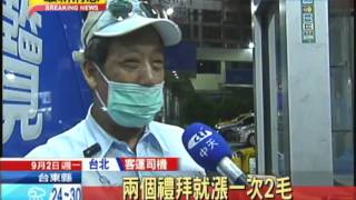 20130902中天新聞 油價飆史上第三高! 客運醞釀漲價刪優惠