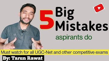 🔴5 mistakes to avoid while preparing for UGC NET and other competitive exams @peandsports