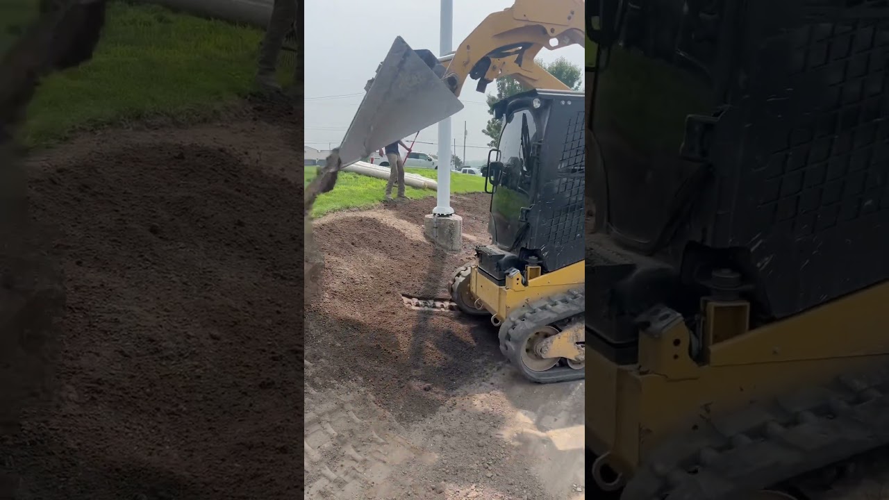 Caterpillar 259D Grading Clean New Topsoil #landscaping #caterpillar #dirt