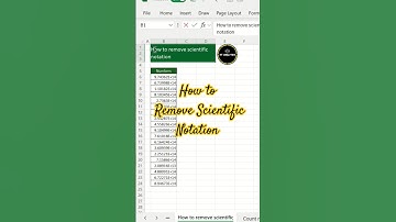 How to Remove Scientific Notation‼️#excel #excelformula #exceltutorials #shorts