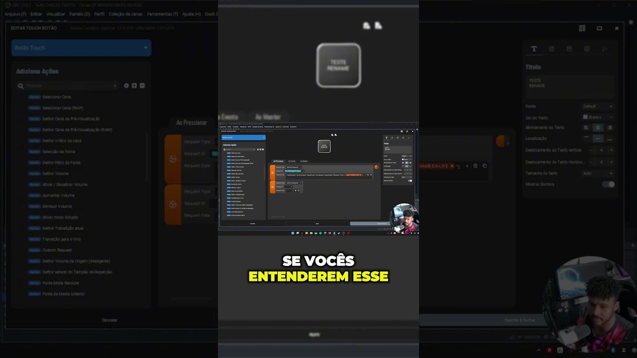 OBS WebSocket: conecte o Touch Portal com segurança