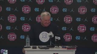 Mack Brown postgame press conference after #UNC lost to GT and he learned of Tylee Craft's death