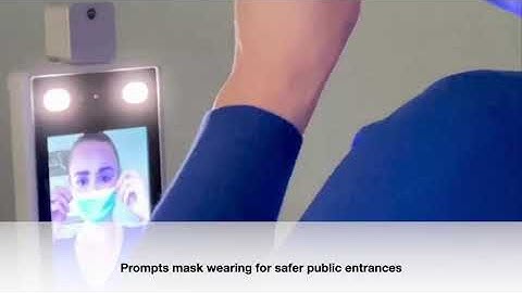 TEMPERATURE SCANNING KIOSK WITH 4FT STAND & HAND SANITIZER DISPENSER