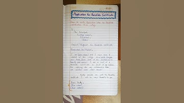 Application for Bonafide Certificate. #shorts #application #application_for_bonafide_certificate