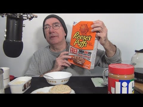 ASMR Eating Reeses Puffs Whispering
