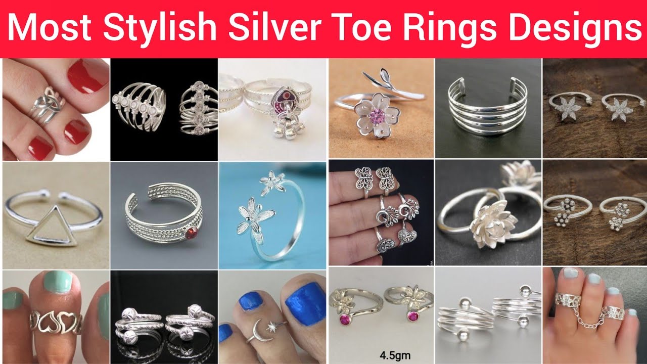 fcity.in - Stylish German Silver Toe Rings For Women 4 Pairs / Sizzling  Graceful