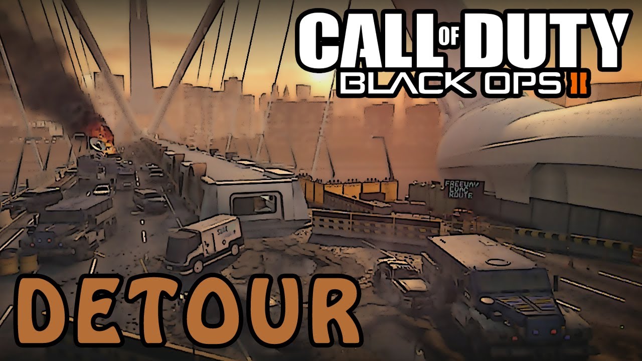 "DETOUR" Gameplay - Black Ops 2 Multiplayer Map DLC - New VENGEANCE Map Pack 3 DLC COD BO2!