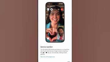 Send a reaction on FaceTime & list of hand gestures - iPhone iOS 17 🥰
