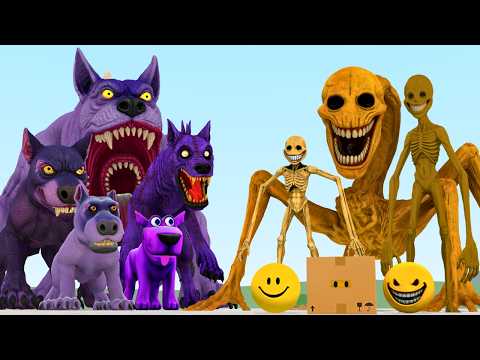 All Phases Of Pepper The Giant Purple Dog Vs Minecraft Verity Family In Garry's Mod