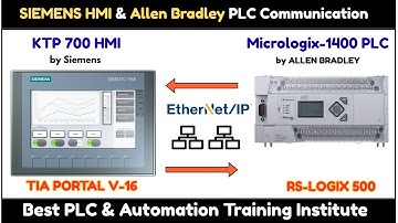 Allen bradley PLC Micrologix-1400 and Siemens HMI communication #plc #hmi #siemens #allenbradley 