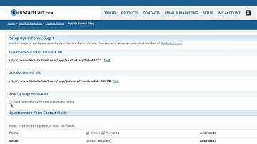 How to create an opt in form in 1ShoppingCart (KickStartCart) - 2012