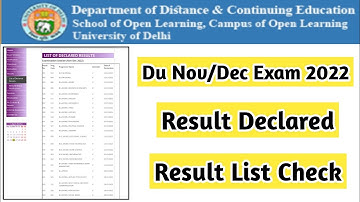 Du Results Declared Sem. 3rd and 5th | Ran2goal (DU SOL) #du #dusol #result #exam