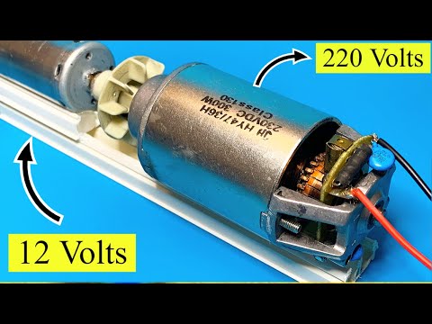 hvordan man drejer 220V elektrisk generator fra en 12v motor