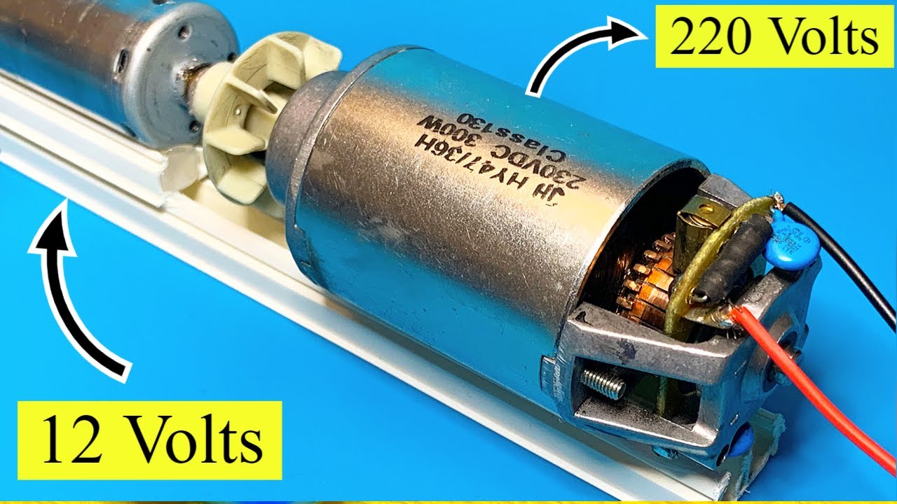 how to turn 220V Electric generator from a 12v motor 