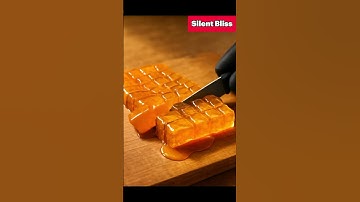 Honey cube cutting ASMR🍯🐝 #ai #asmr #video #shorts