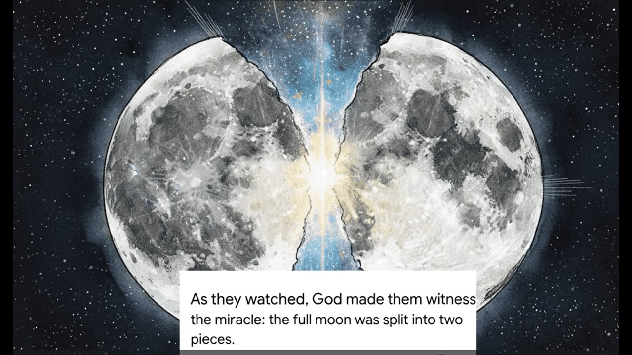 Muhammad Moon Split Moon Splitting | Miracle Of Prophet Muhammad (ﷺ) | Makkah | Shaban ...