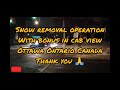 Canadian Snow Removal Operation with bonus in cab view of 950M cat loader with LaRue blower 2021