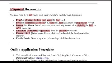 How to apply for New Ration Card in Jammu And Kashmir (UT) in 2025 ! New ration card kaise banega