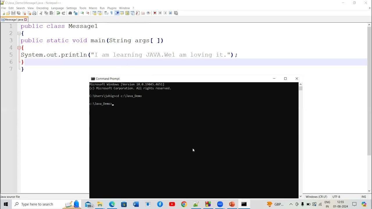 How to Run Java Code through Command Prompt and what it means - YouTube