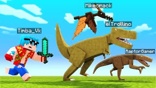 Nos ESCONDEMOS en DINOSAURIOS de MINECRAFT 😱😂 EL MEJOR ESCONDITE EN EL JURASSIC WORLD de MINECRAFT