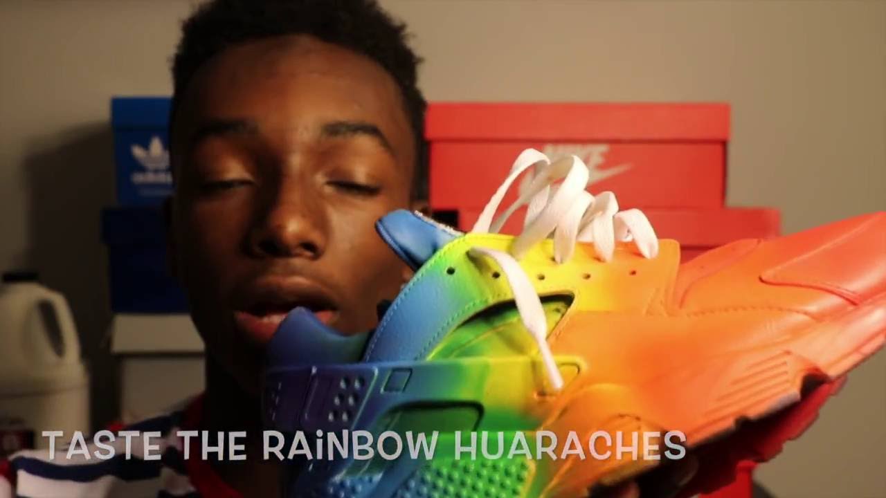custom rainbow huaraches