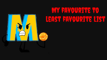 My Favourite To Least Favourite Characters List (Barbaric Editing)