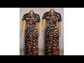 How to Cut and Sew an A-Line Flowy Gown With Lapel and front Slit. #plswatchtillend
