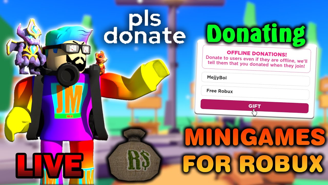 🔴Pls Donate Live! 💲Donating Robux To Viewers