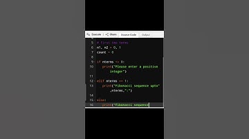 python program to print Fibonacci sequence up to n term. #python #shorts  #Fibonacci #coding