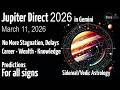 Jupiter Turns Direct In Gemini March 11 2026 For All Zodiac Signs Vedic Astrology Predictions