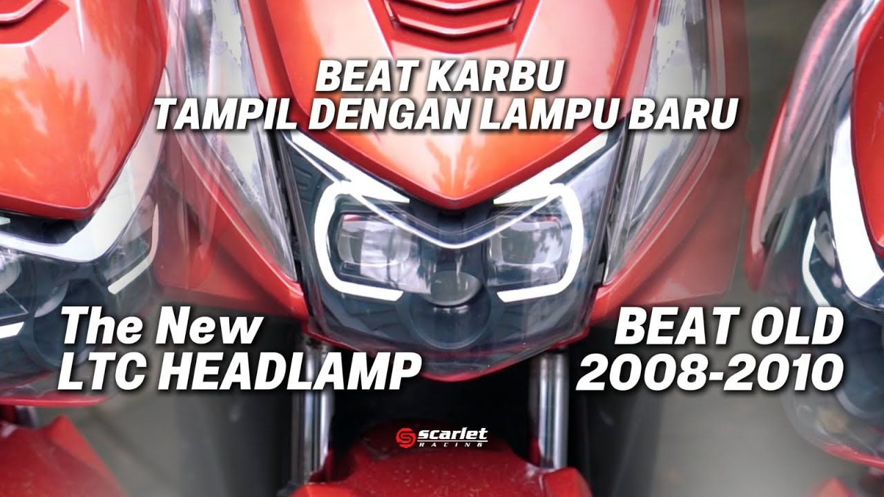 PASANG HEADLAMP LED TERBARU LTC MOTOPARTS DI BEAT KARBU
