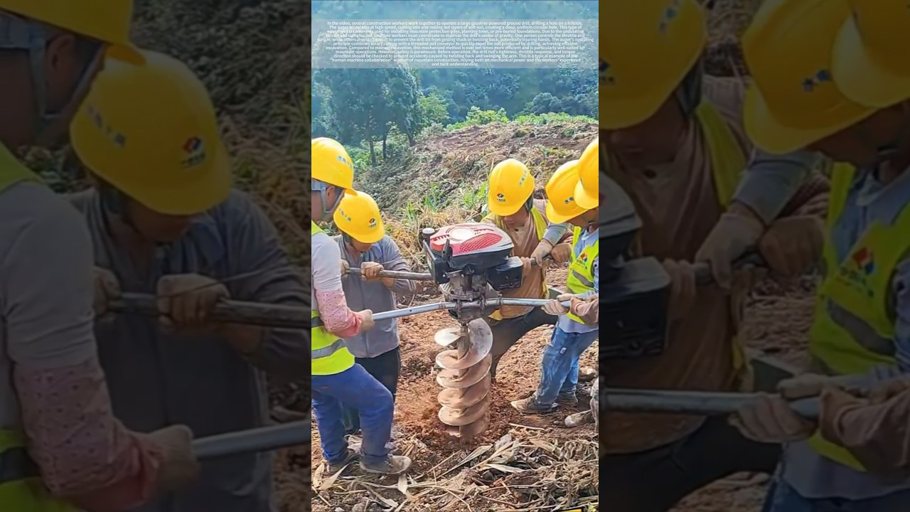 Hillside drilling operations – good tools and machinery make work more efficient