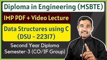 Data Structure using C | DSU IMP Course | MSBTE | Diploma in Engineering