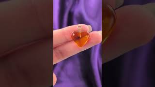 18k Natural Amber Pendant | Gilded Roach