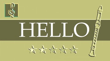 Recorder & Guitar Duet - OMFG - Hello (Sheet music - Guitar chords)