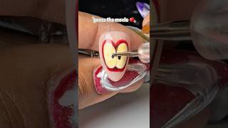 LEARN 3d fruit in 10 SECONDS 🍎🧝🏻‍♀️ #nails #fruitnails #3dnailart #fallnails #simplenails #shorts