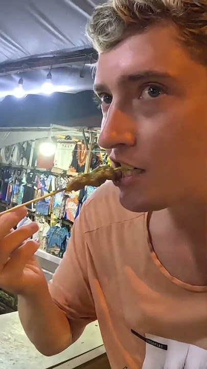 Cows belly satay in Malaysia! #satay #Malaysia #streetfood