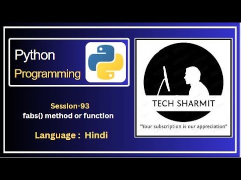 fabs() function in Python | methods in python | function  python | python for beginner | python