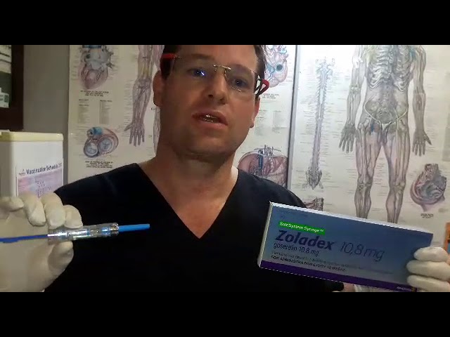 Zoladex implant with anaesthetic