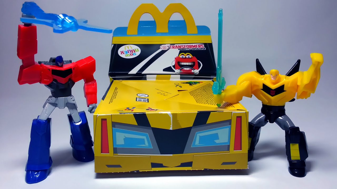 McDonalds Happy Meal Transformers 2015 Toys Optimus Prime and Bumblebee ...