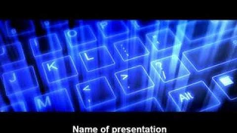 Virtual Keyboard PowerPoint Template by PoweredTemplate.com