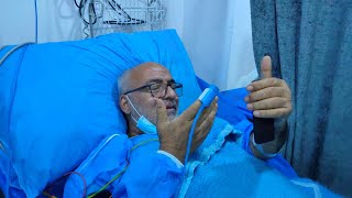 مؤذن العتبة الحسينية المقدسة يقرأ مجلس عزاء وهو على سرير الشفاء في مركز النجف لجراحة القلب